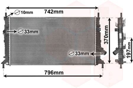 Radiator VAN WEZEL 18002370 Radiator VAN WEZEL 18002370
