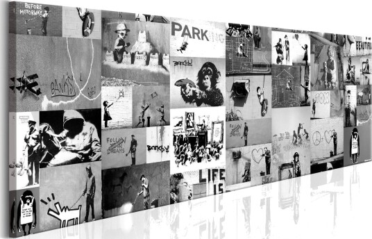Tavla Banksy: Graffiti Collage II 135x45