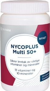 Nycoplus multi 50+ tabletter 100 stk Nycoplus multi 50+ tabletter 100 stk
