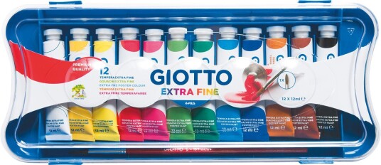 Giotto Extra fine poster paint tubes Farger 12 Ml 12-pack Flerfarget Giotto Extra fine poster paint tubes Farger 12 Ml 12-pack Flerfarget