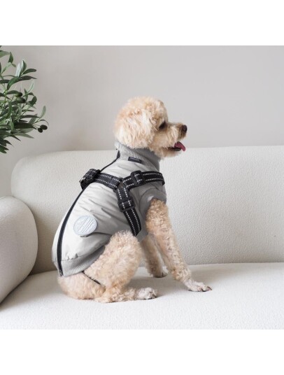 Nordic Paws Dogcoat Thor With Harness Lightgrey M