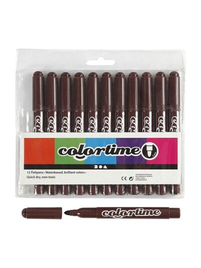 Creativ Company Dark Brun Jumbo markers 12pcs.