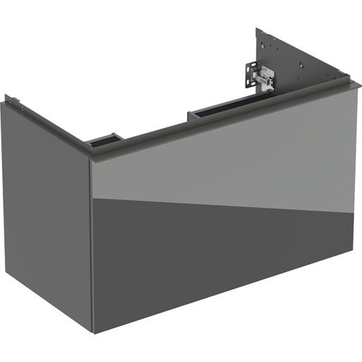 Geberit Acanto servantskap 88,8x47,5 cm grått glass