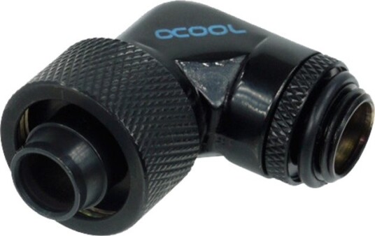 Alphacool Skrukobling 90° G1/4" for Vannkjøling Svart 62371