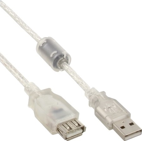 Inline 34605Q 5 M Usb A Usb A Usb 2.0 Hankjønn/Hunkjønn Gjennomsiktig