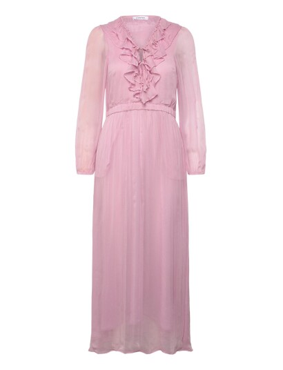 Coster Copenhagen Long Ruffle Dress Pink 44