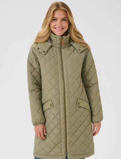 Cream Crarwen Jacket W. Hood - Khaki green - 36
