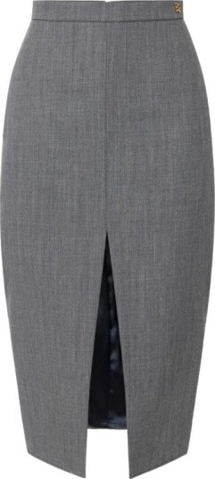 Elisabetta Franchi Dame Skjørt Grå XL,