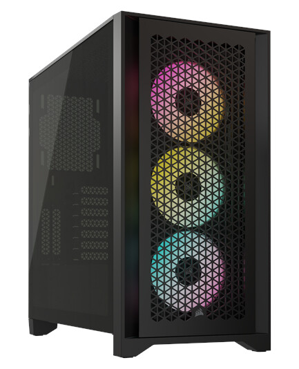 Corsair iCUE 4000D RGB Airflow TG - Black - Kabinett - Miditower - Svart