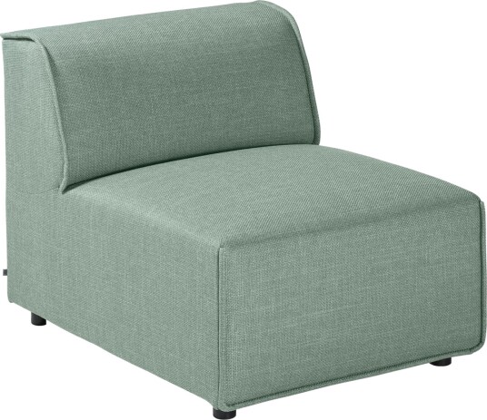 VEGA Midtmodul til modulsofa Belford; 71x93x70 cm BxDxH; Sete Gråblå Ramme Svart