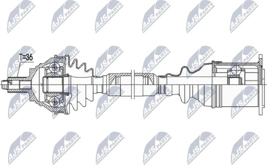 Nty Drivaksel NTY NPW VW 185 Nty Drivaksel NTY NPW VW 185