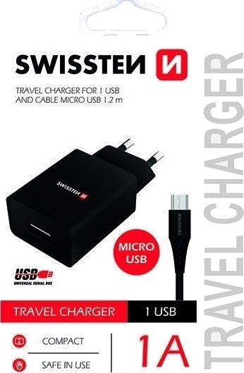 Swissten Lader 1X Usb-A 1 A (22062000)