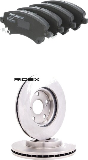 Bremseskiver og -klosser RIDEX 3405B3061