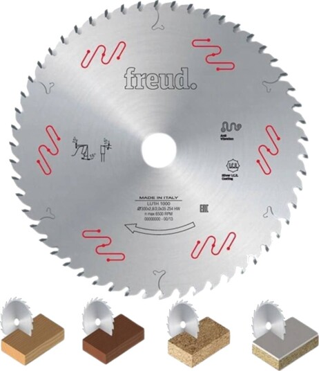 Freud LU1H Sirkelsagblad for tre - 250x30mm, 60 tenner