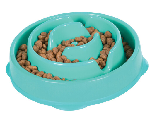 Outward Hound Fun Feeder Hundeskål Mini Turkis med Labyrintdesign
