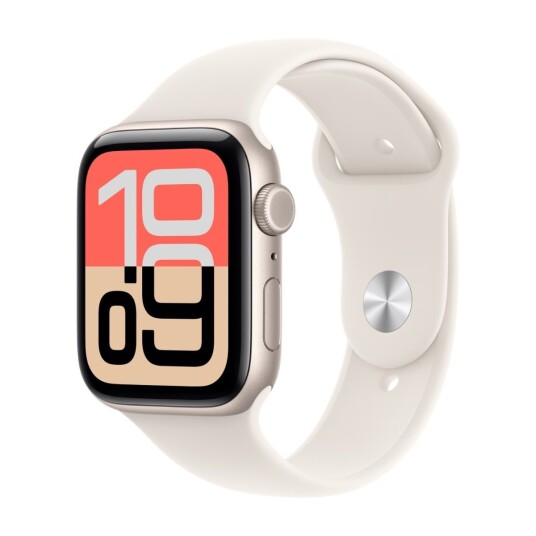 Apple Watch SE 3 GPS + Cellular 44mm Starlight Aluminium Case with Starlight Sport Band S/M Apple Watch SE 3 GPS + Cellular 44mm Starlight Aluminium Case with Starlight Sport Band S/M