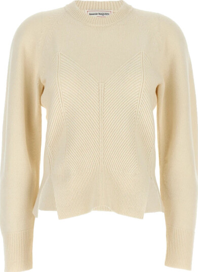 Alexander McQueen Dame Strikkevarer Beige S,