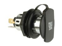 PROCARE Power-stikdåse Indbygning, spændemuffe ProCar Powersteckdose Schraubgewinde sw 12-24V 12 V, 24 V 20 A 6,3 mm fladstik