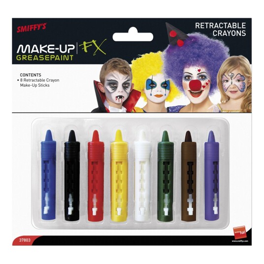 Smiffys Sminkekritt Inntrekkbare - 8-pakning Smiffys Sminkekritt Inntrekkbare - 8-pakning