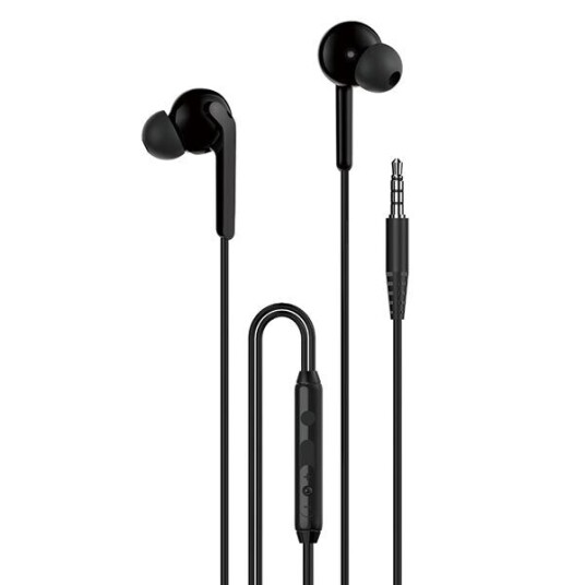 Dudao X3+ USB C in ear hodetelefoner med mikrofon og 1,2 m Svart