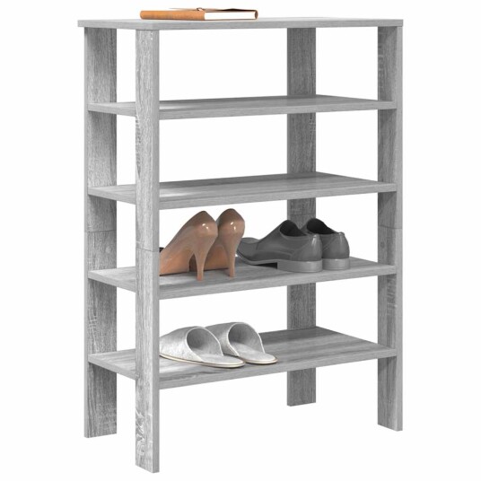 Skohylle grå sonoma 61x32x87,5 cm konstruert tre 8721158648877 Skohylle grå sonoma 61x32x87,5 cm konstruert tre 8721158648877