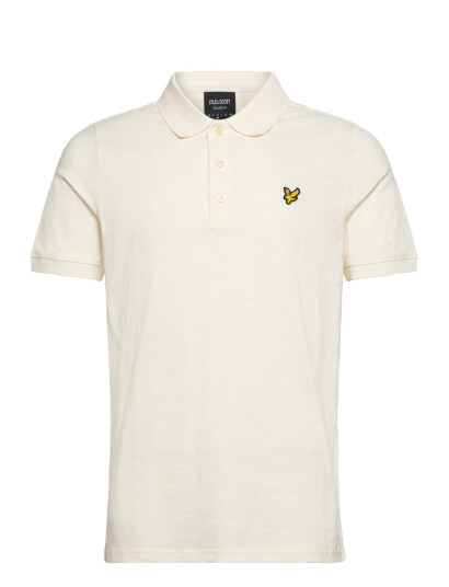 Lyle & Scott Fine Slub Polo Shirt   Cream   XXL
