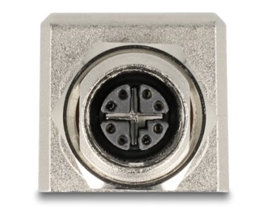 Delock M12-Adapter X-Kodet 8-Pins Kontakt Til Rj45-Kontakt Cat.6A Stp Skjermet Rett