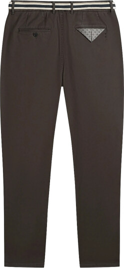 Scotch & Soda Warren Cotton-Blend Twill Belted Chino - Black - 33 x 34