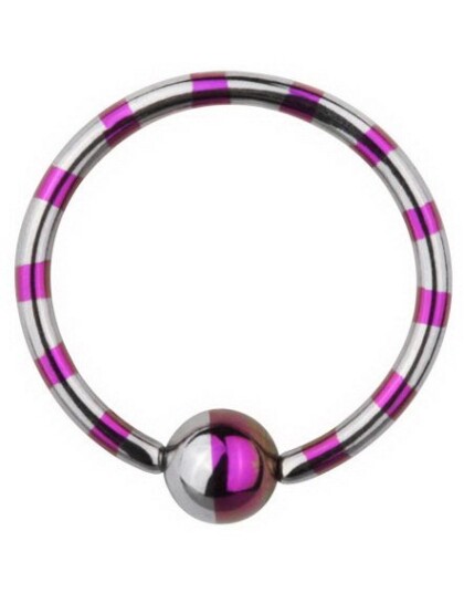 Stripete BRC Piercing Lilla/Stål