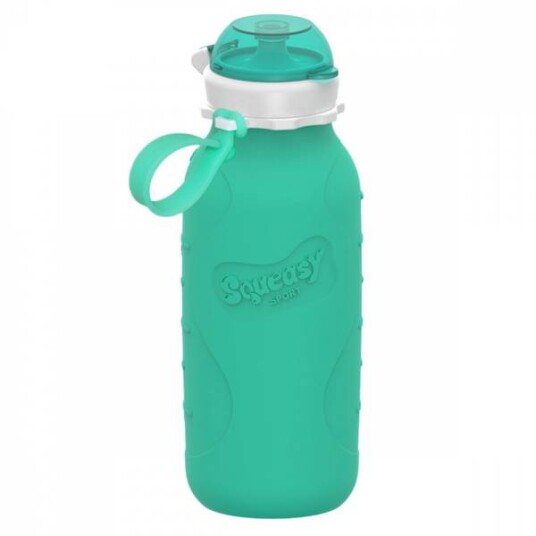 SQUEASY Klemmeflaske i silikon 480ml Turkis SQUEASY Klemmeflaske i silikon 480ml Turkis