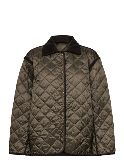 Weekday Oversized Quilted Liner Jacket - Brown - M