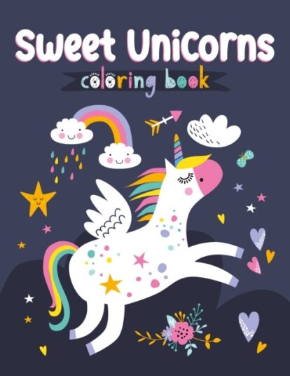 Sweet Unicorns Coloring Book Av Clorophyl Editions