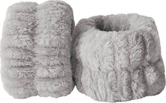 Makeup Mekka Wrist Washband 2pk Grey Makeup Mekka Wrist Washband 2pk Grey