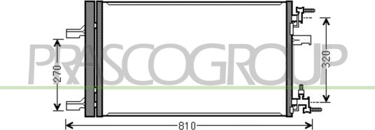 Kondensator klimaanlegg PRASCO DW040C001