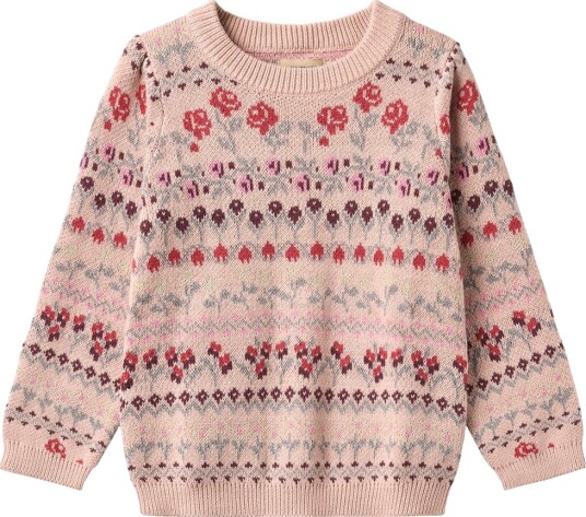 Wheat Jacquard Pullover Mikmak   Pink   110