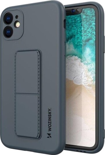 Wozinsky Kickstand Case Silicone Case with Stand Case for Samsung Galaxy A72 4G Blue