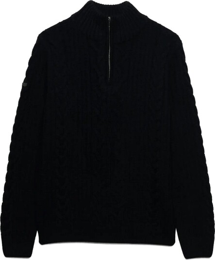 Superdry Jacob Cable Half Zip Knit Navy S