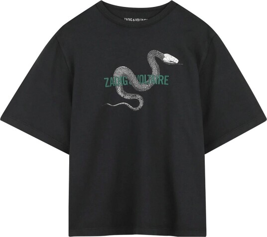 Zadig & Voltaire Kids Short Sleeves Tee Shirt Black 164