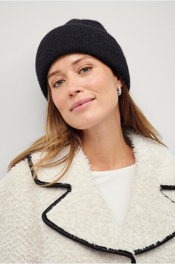 Ellos Collection Strikket lue Svart Ellos Collection Strikket lue Svart
