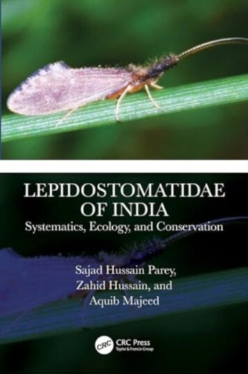 Lepidostomatidae of India