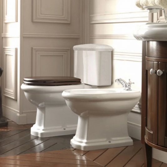 Lavabo Retro Monoblocco Gulv Toalett 450x720x815 mm, S-lås, Hvit Lavabo Retro Monoblocco Gulv Toalett 450x720x815 mm, S-lås, Hvit