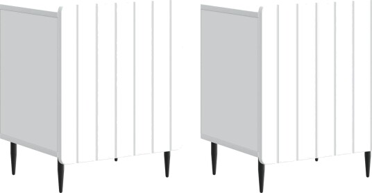  Nattbordskap 2 pcs Hvit 43 x 34,5 x 52 cm Konstruert tre