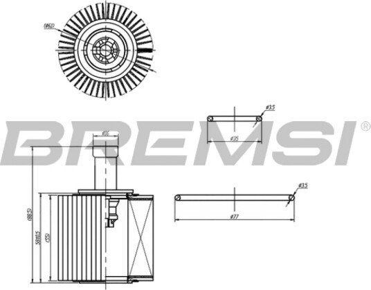 Oljefilter BREMSI FL0252 Oljefilter BREMSI FL0252