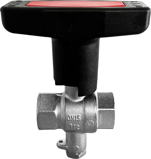 Høyhalset avstengningsventil med målenippel ½” t/vannmåler mf/ Høyhalset avstengningsventil med målenippel ½” t/vannmåler mf/