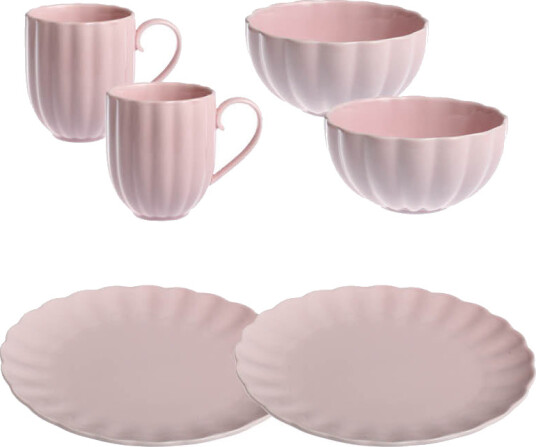 Nova Lilly Frokostservise Dus Rosa til 2 personer