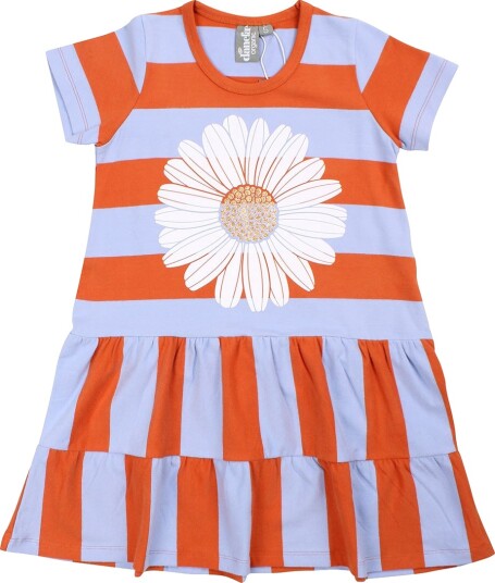 Danefæ Kjole dansk Light Rust/Lilla Daisy Danefæ 2 år 92 Kjole Oransje