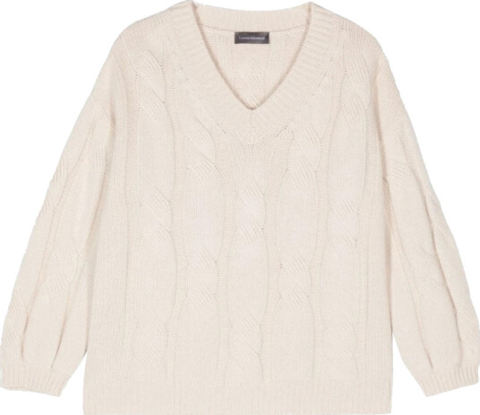 Lorena Antoniazzi Dame Strikkevarer Beige L, Lorena Antoniazzi Dame Strikkevarer Beige L,