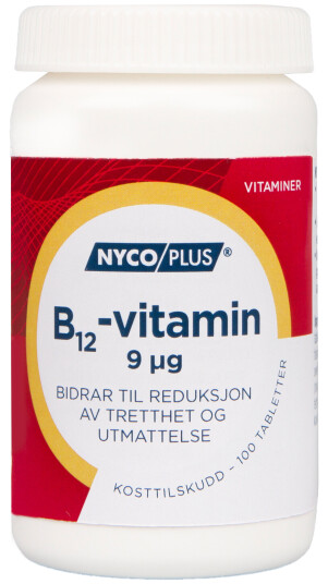 Nycoplus B12 vitamin 9 µg 100 tabletter