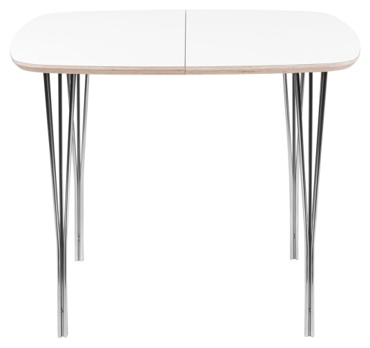 Haslev Møbelsnedkeri Symphony Spisebord 86 - Hvitlaminert/Krom, 90x90