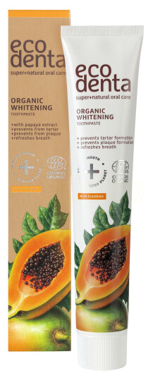 Ecodenta Tannkrem Whitening M. Papaya 75ml Ecodenta Tannkrem Whitening M. Papaya 75ml